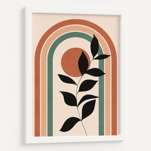 Bohomian line art framed Poster
