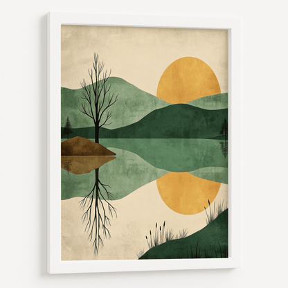 Colorful Abstract boho framed poster