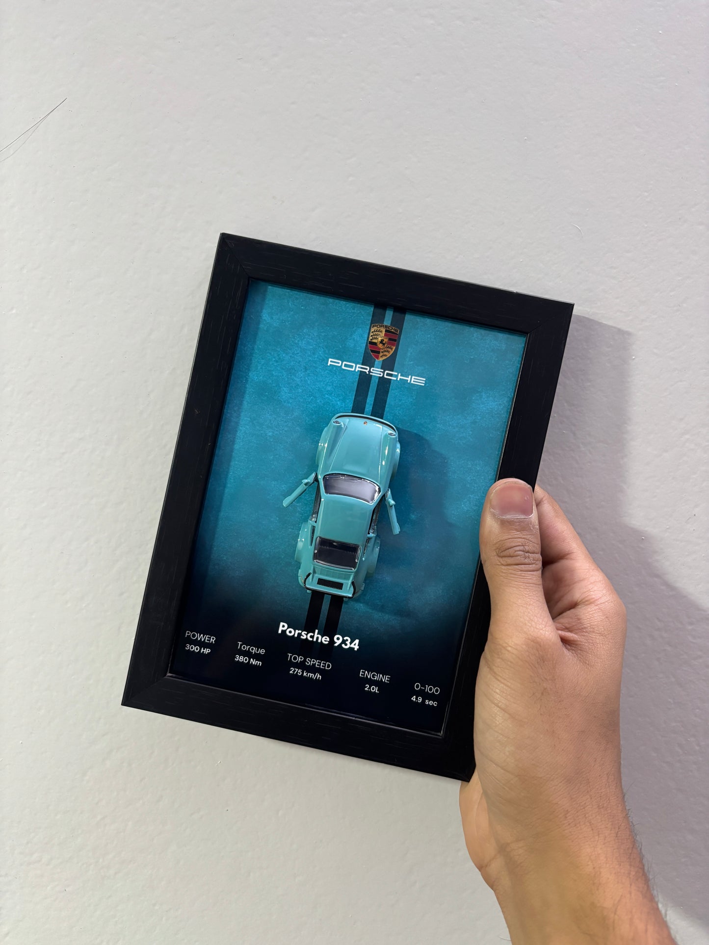 Porsche 934 3d Car Frame (blue)