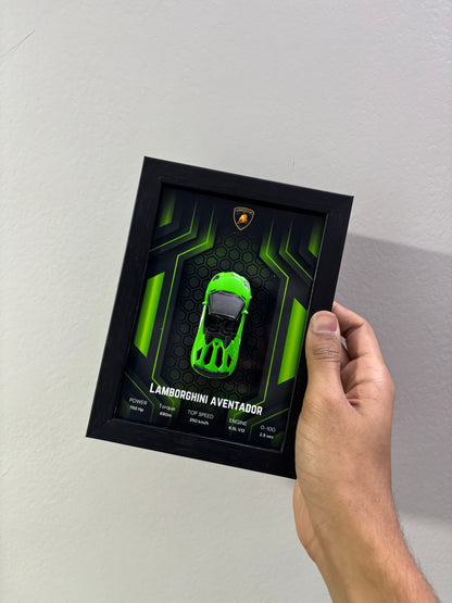 Lamborghini Aventador 3d Car Frame (green)