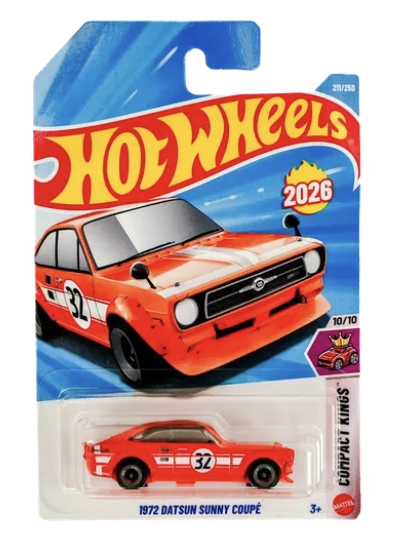 Hot Wheels 1972 Datsun Sunny Coupe | 1:64 Diecast Car