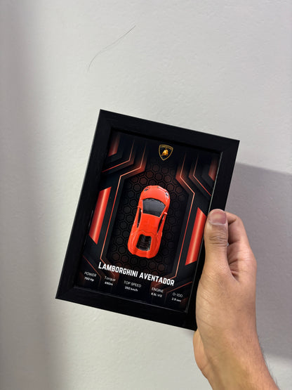 Lamborghini Aventador 3d Car Frame (orange)