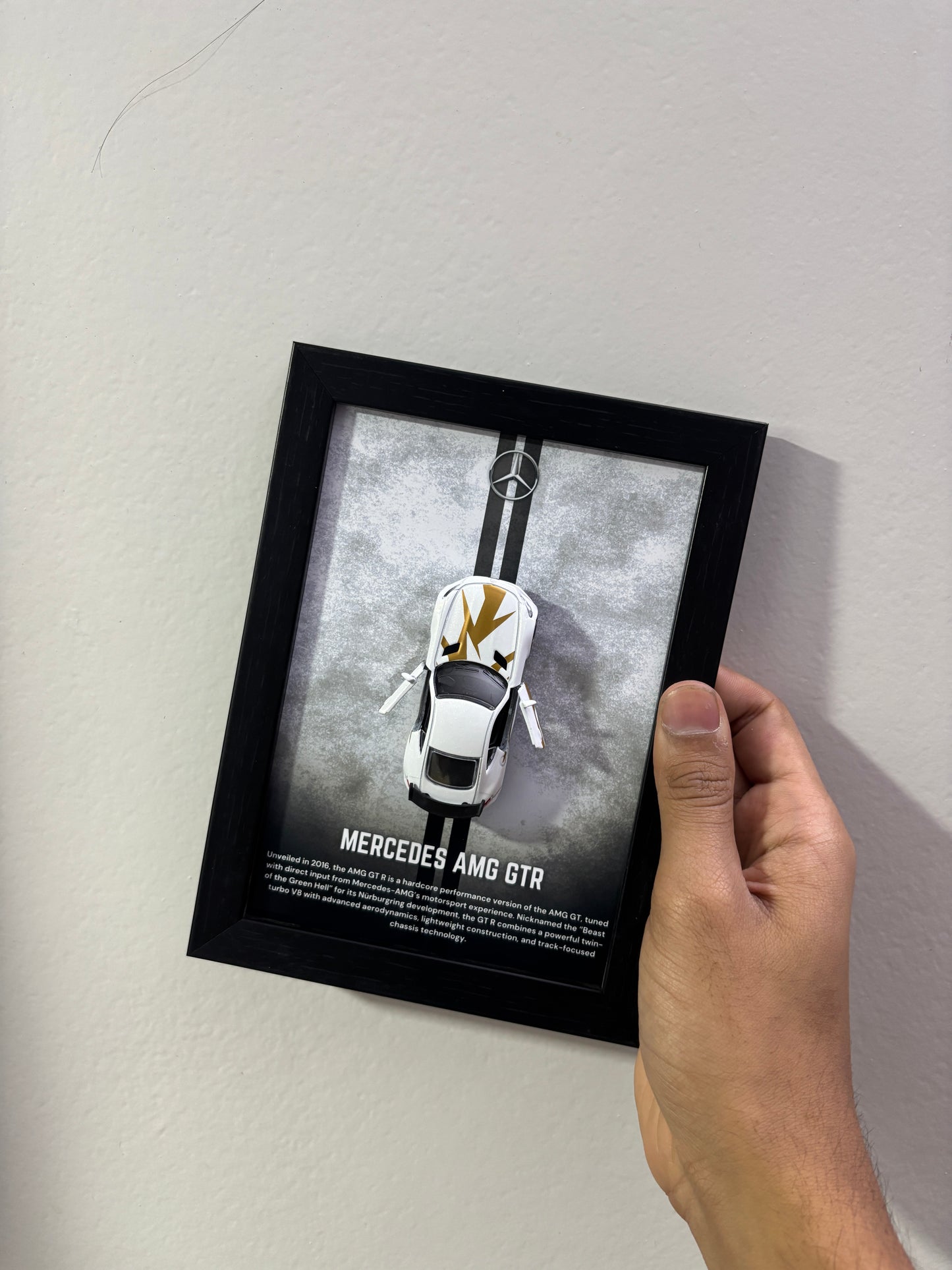 Mercedes Amg GTR 3d Car Frame (White)