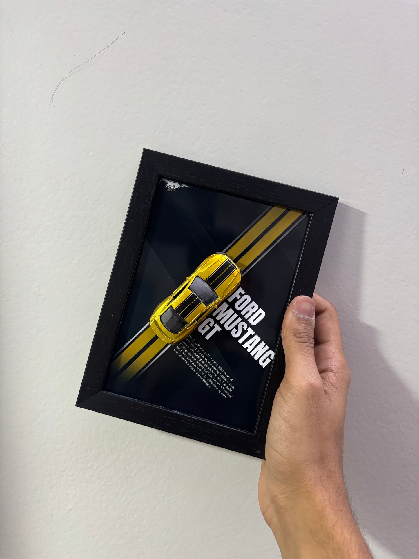 Mustang GT 3d Car Frame (Gold)