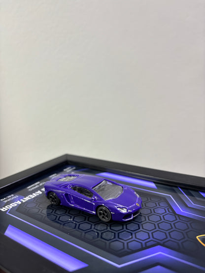 Lamborghini Aventador 3d Car Frame (purple)