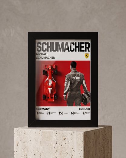 Michael Schumacher Ferrari F1 Hotwheels 3D Car Frame | Legends Edition