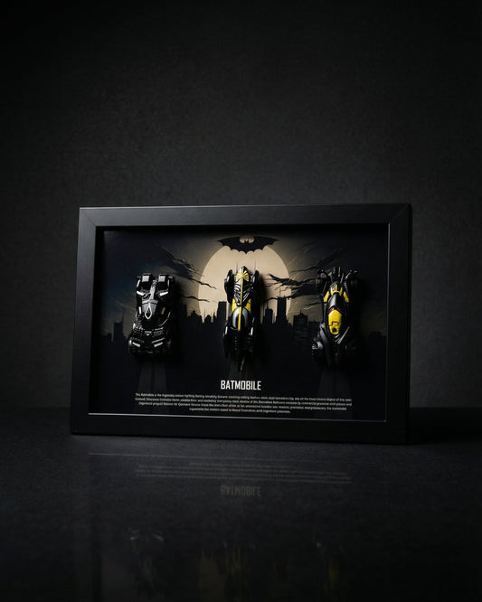 Triple Drive 3D Car Frame Batmobile Edition 2 - Batman Diecast Display India - Artistic Affairs