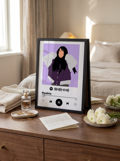 Personalised Spotify Frame | Custom Illustration Music Gift