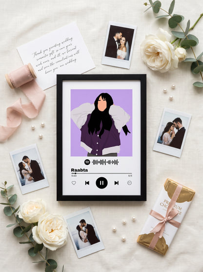 Personalised Spotify Frame | Custom Illustration Music Gift