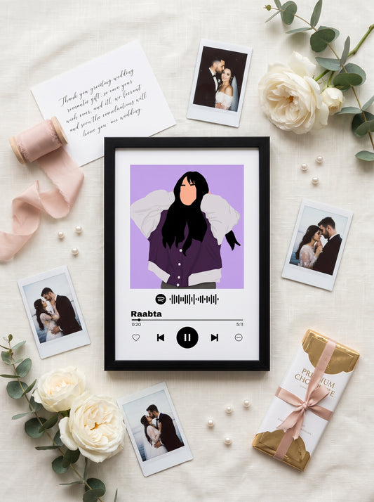 Personalised Spotify Frame | Custom Illustration Music Gift