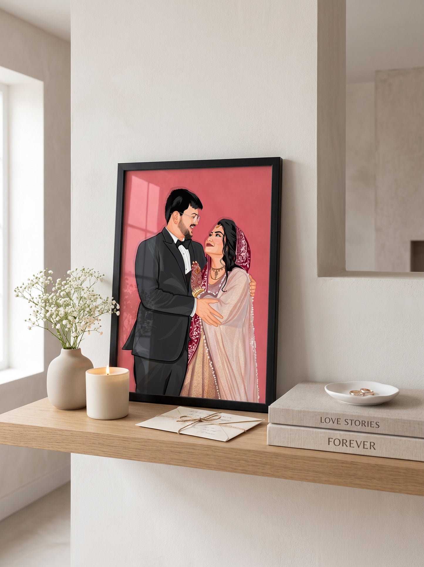 Personalised Illustration Frame | Custom Photo Art Gift