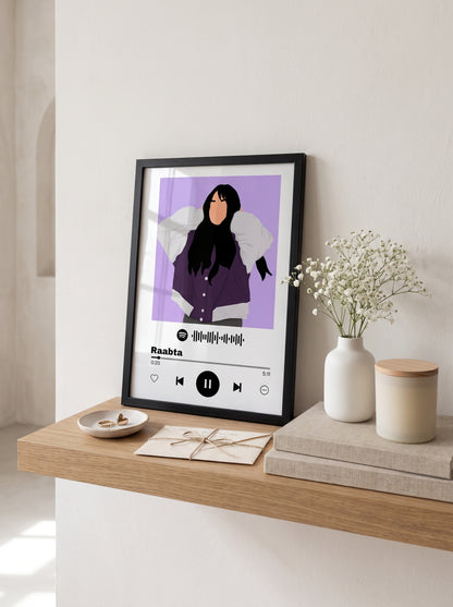 Personalised Spotify Frame | Custom Illustration Music Gift