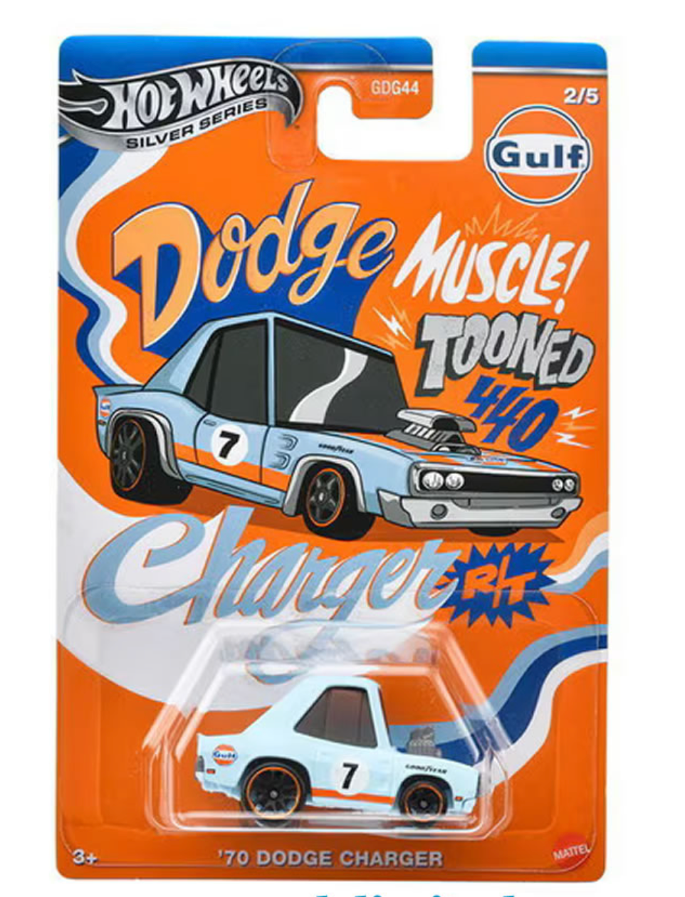 Hot Wheels Gulf Tooned 70 Dodge Charger R/T | HW Silver Series 2025 ...