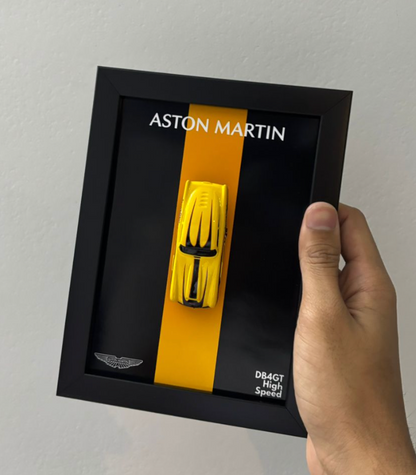 Aston Martin (yellow) 3d Hotwheels Car Frame