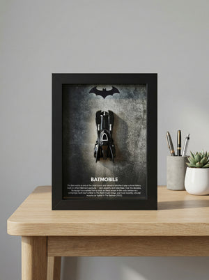 Batmobile 3D Car Frame No 6 Batman Diecast Display India View 3 - Artistic Affairs