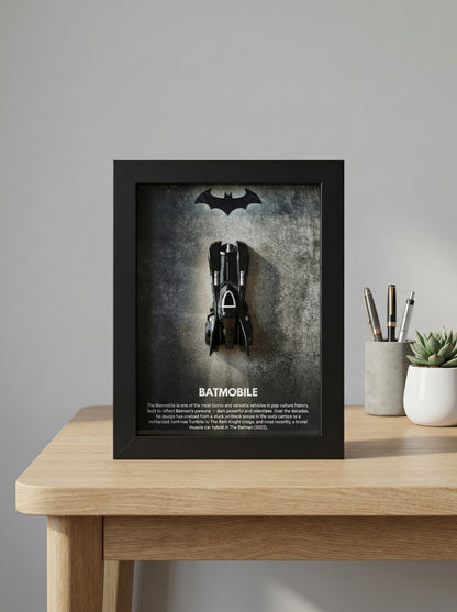 Batmobile 3D Car Frame No 6 Batman Diecast Display India View 3 - Artistic Affairs