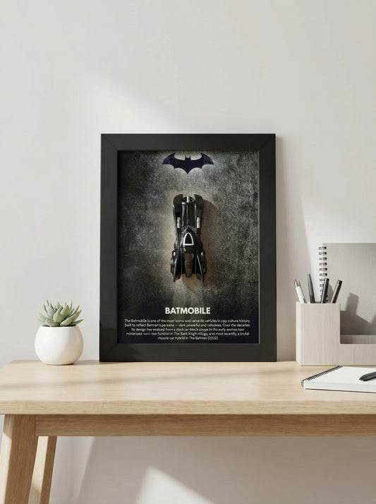Batmobile 3D Car Frame No 6 Batman Diecast Display India - Artistic Affairs