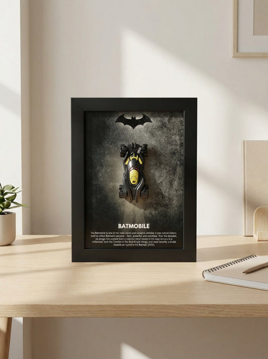 Batmobile 3D Car Frame No 7 Batman Diecast Display India - Artistic Affairs