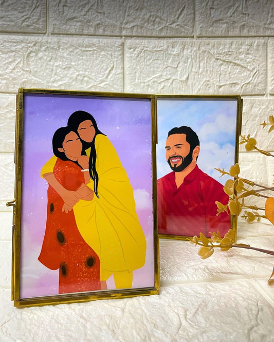 Golden Glass frame 4x6 inch