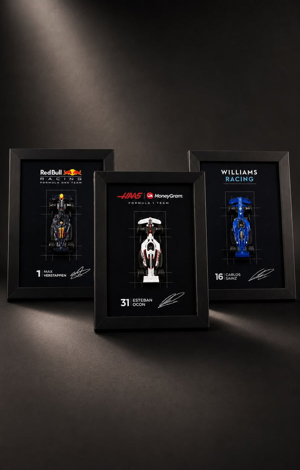 Red Bull + Williams + Haas F1 Frame Combo — Premium 3-Piece Set