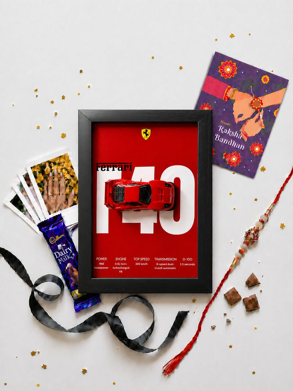 Ferrari F40 3D Car Frame Raksha Bandhan Hamper