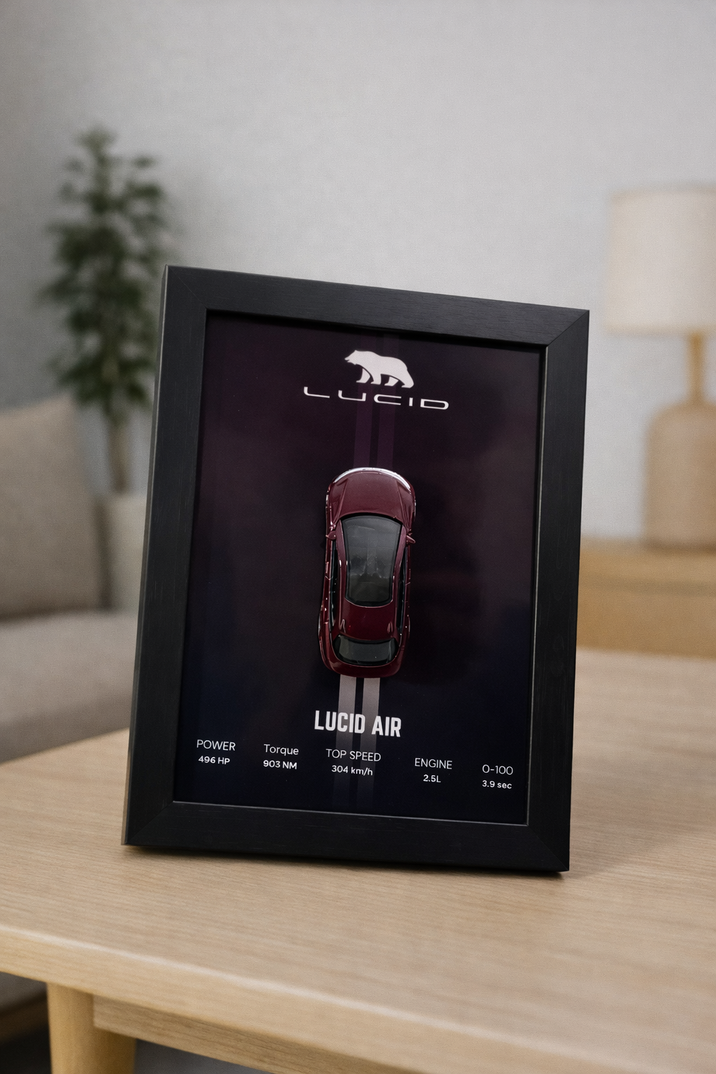 Lucid Air 3d Hotwheels Car Frame