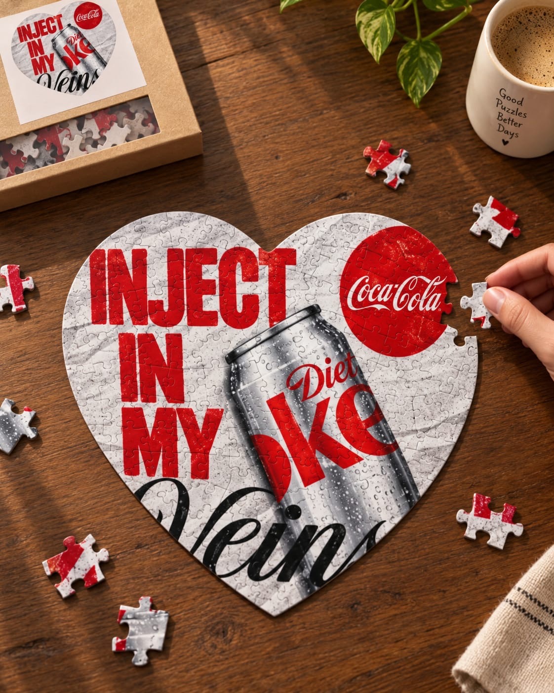 Diet Coke Heart Shaped Puzzle