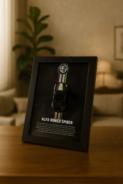 Alfa Romeo Spider 3d Majorette Car frame 1:64 scale