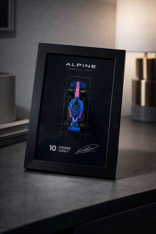 Alpine F1 Hot Wheels Car Frame - Formula 1 Diecast Display India - Artistic Affairs