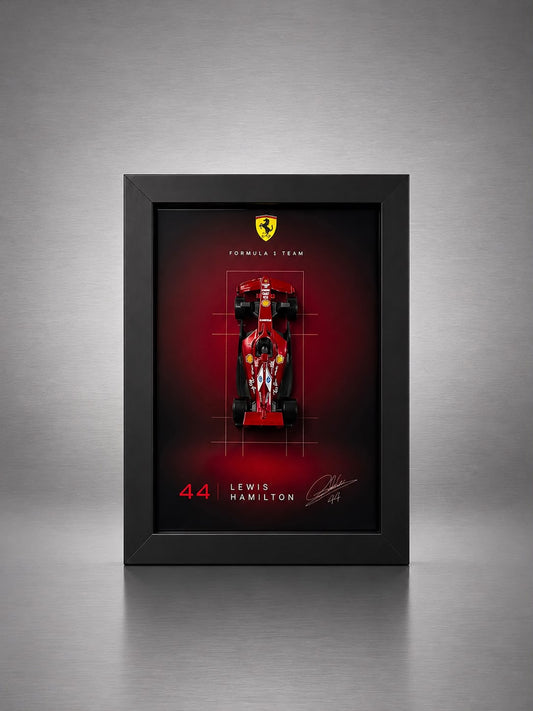 Lewis Hamilton Ferrari F1 3D Car Frame Detachable Hot Wheels Diecast