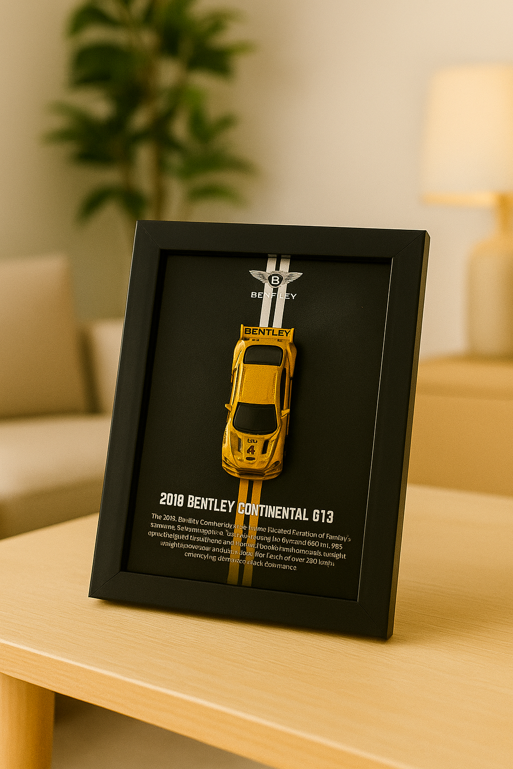 2018 Bentley Continental GT3 3d Hotwheels Car frame 1:64 scale (Q case)