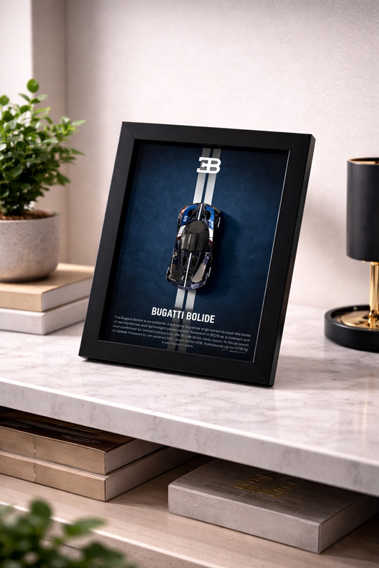 Bugatti Bolide 3D Detachable Hot Wheels Car Frame - Diecast Display India - Artistic Affairs