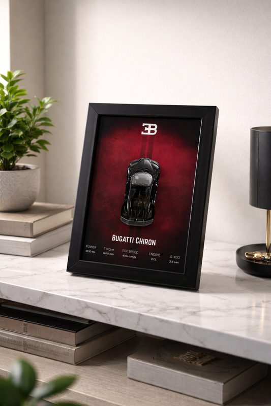Bugatti Chiron Detachable Hot Wheels Car Frame - Diecast Display India - Artistic Affairs