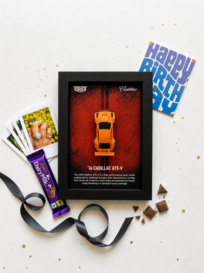 Cadillac '16 ATS-V 3D Car Frame Gift Hamper for Men