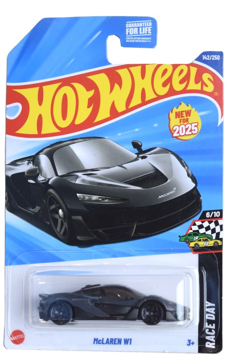 Hot Wheels McLaren W1 Black Die-Cast Car 1:64 Imported Card