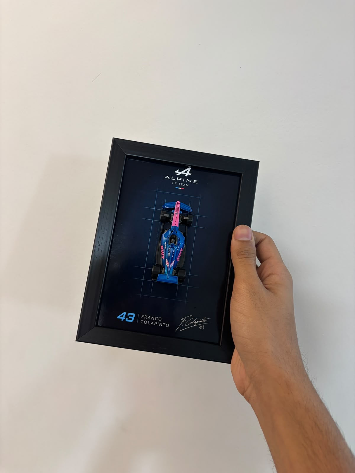 Franco Colapinto Alpine F1 3D car frame by Artistic Affairs, photo 3 of 4