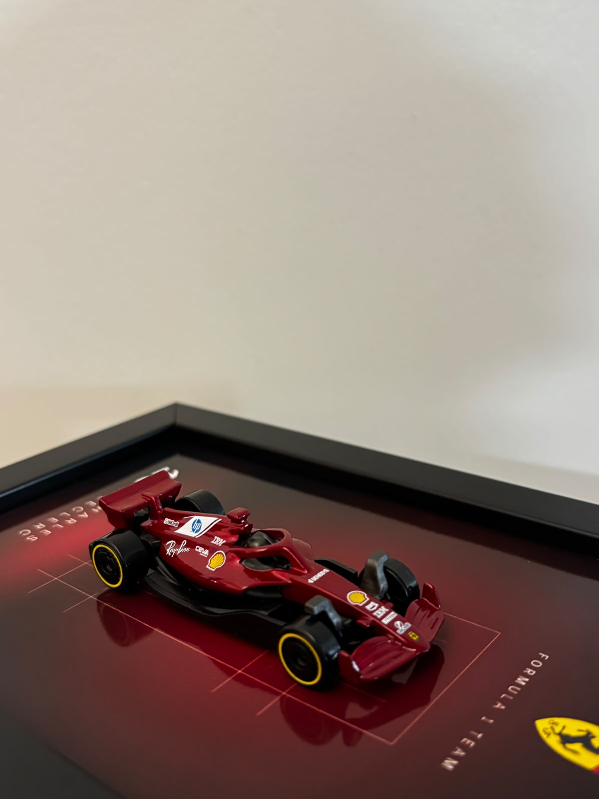 Charles Leclerc Ferrari F1 3D Car Frame Detachable Hot Wheels Diecast