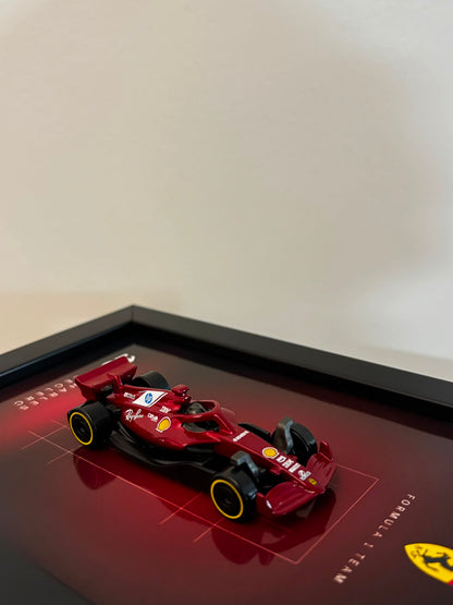 Charles Leclerc Ferrari F1 3D Car Frame Detachable Hot Wheels Diecast
