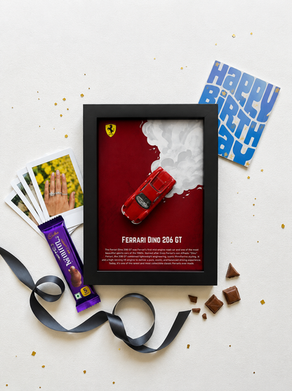 Ferrari Dino 3D Car Frame Gift Hamper for Men