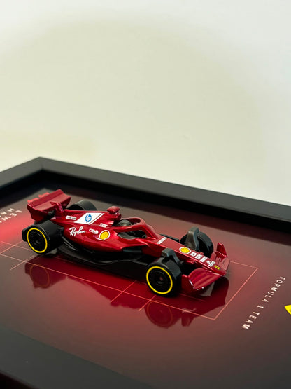 Lewis Hamilton Ferrari F1 3D Car Frame Detachable Hot Wheels Diecast