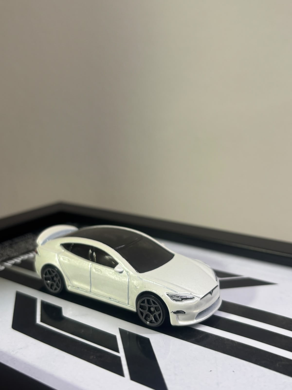 Tesla Model S Plaid car frame for wall or desk, view 4