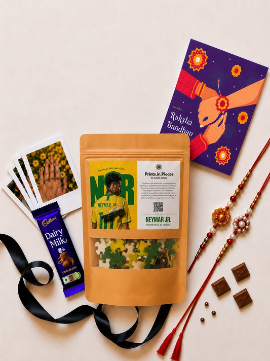 Neymar Jr. Puzzle Rakhi Hamper