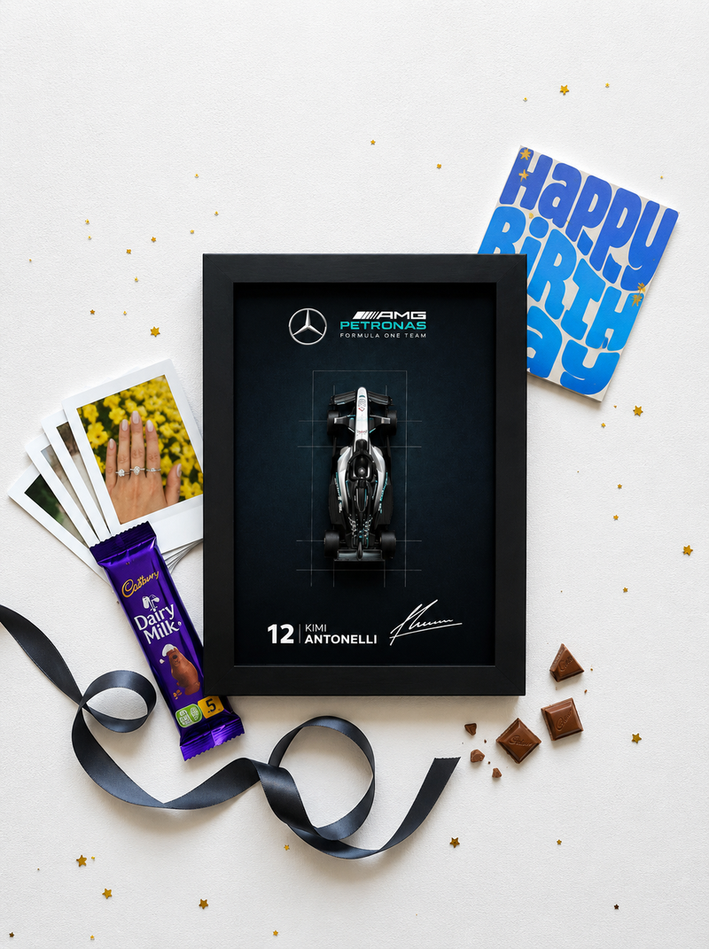 Mercedes F1 3D Car Frame Gift Hamper for Men
