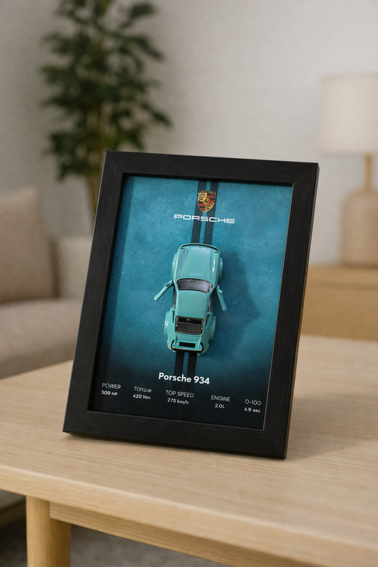 Porsche 934 3d Car Frame (blue)