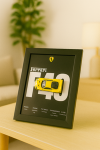 Ferrari F40 3d Hotwheels Car frame 1:64 scale (Q case)