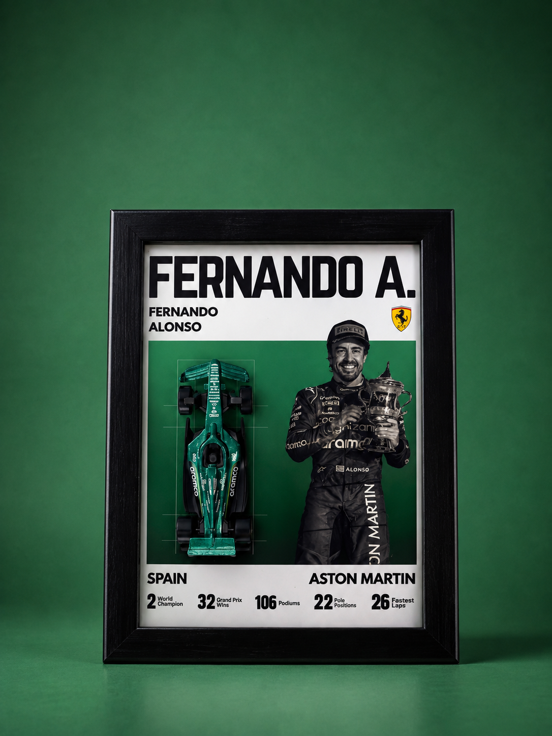Fernando Alonso Aston Martin F1 Birthday Frame Hamper