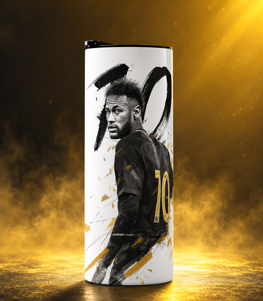Neymar Jr Black & Gold Edition Football Tumbler