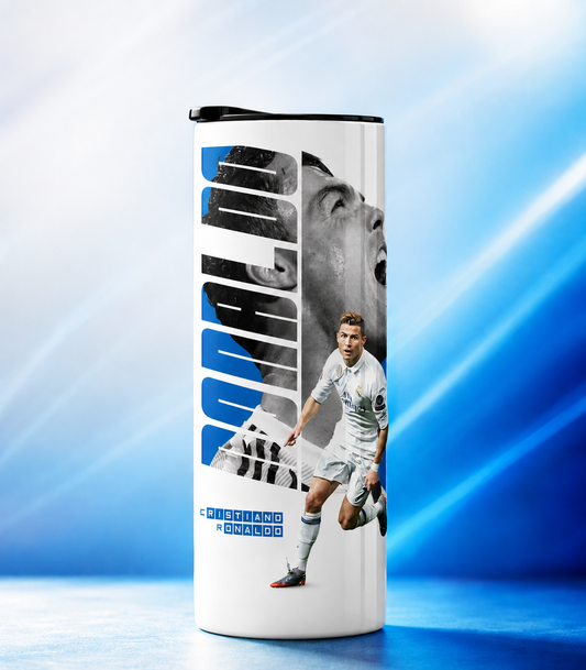 Cristiano Ronaldo Real Madrid Edition Football Tumbler