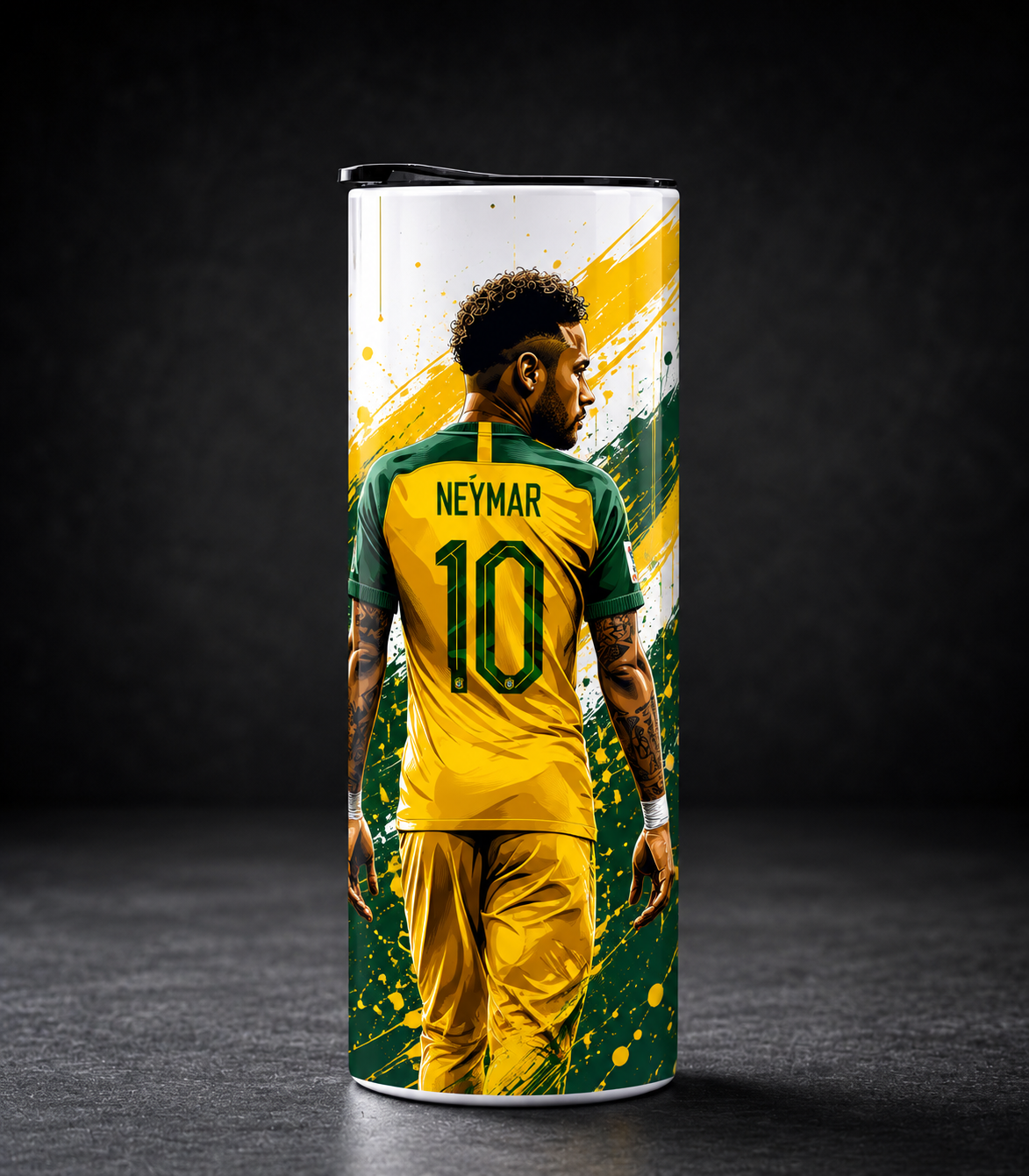 Neymar Jr Brazil Edition Football Tumbler