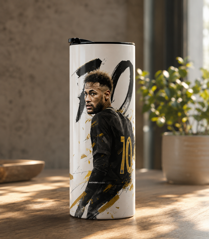 Neymar Jr Black & Gold Edition Football Tumbler